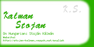 kalman stojan business card