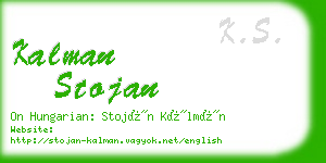 kalman stojan business card